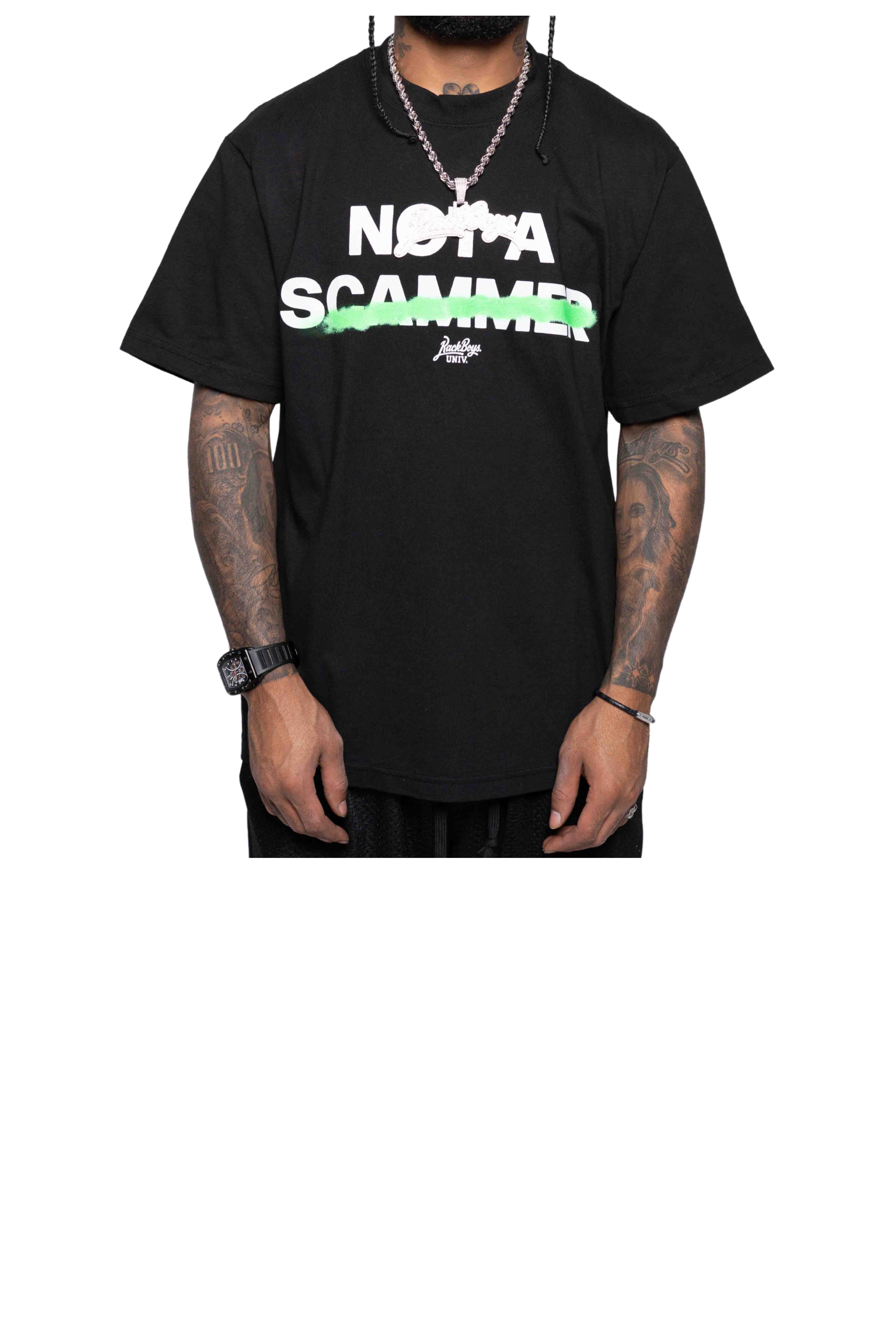 NOT A SCAMMER TEE -BLACK