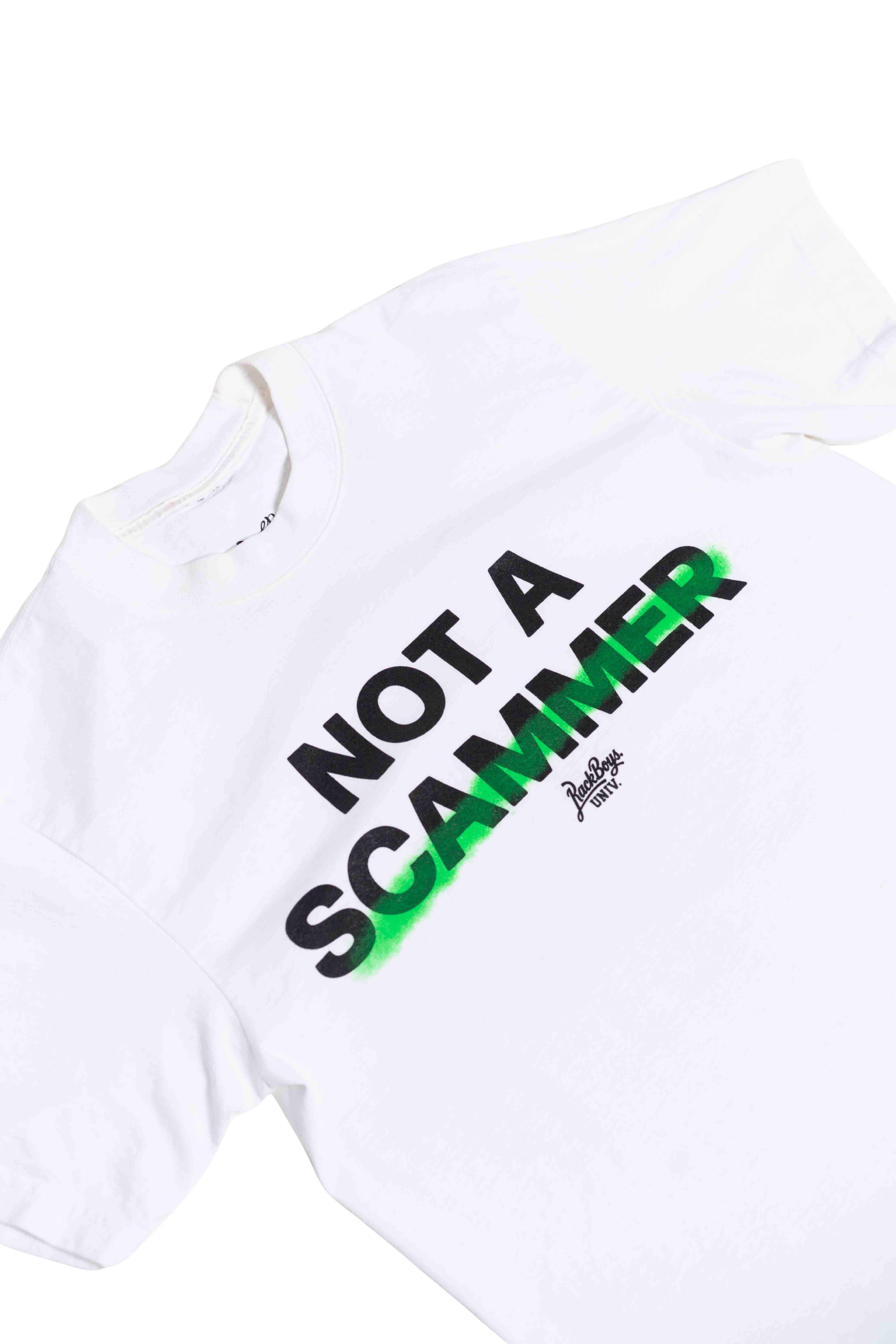 NOT A SCAMMER TEE -WHITE